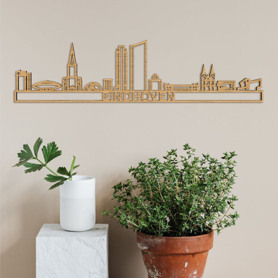 Skyline Brabantse steden wanddecoratie (60 of 90 cm)