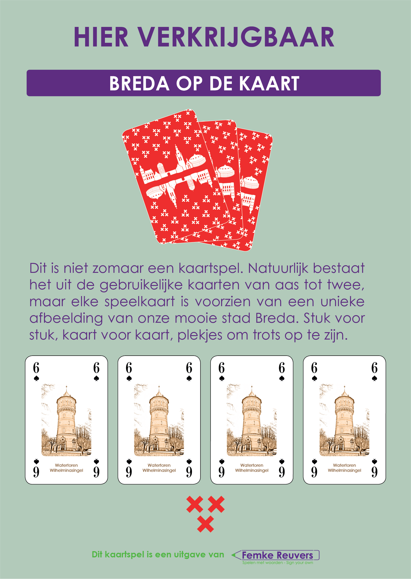 Breda op de kaart speelkaarten